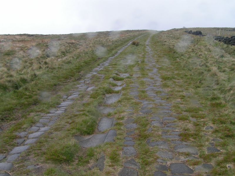 Blackstone Edge Roman road Ripponden Lancashire Scheduled and Ancient Monuments